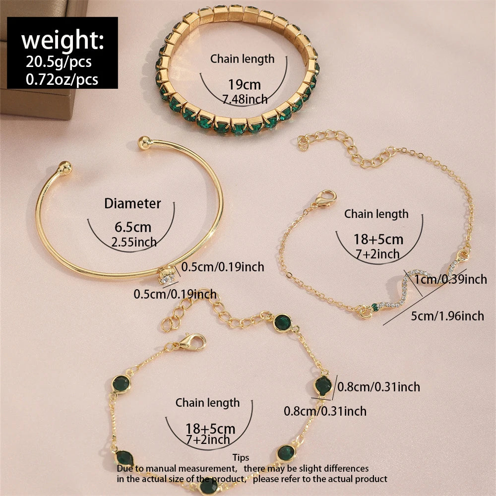 Snake Gem Bangle Set