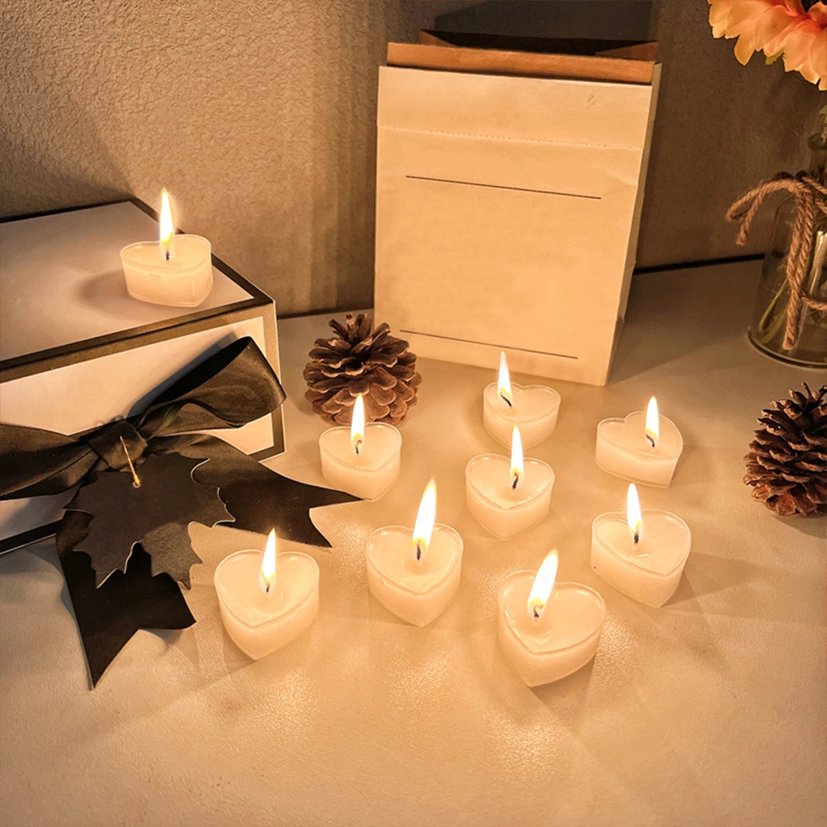 Heart Glow Candles