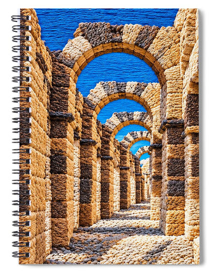 Ancient Stone Archway Perspective - Spiral Notebook