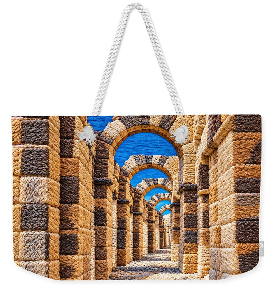 Ancient Stone Archway Perspective - Weekender Tote Bag