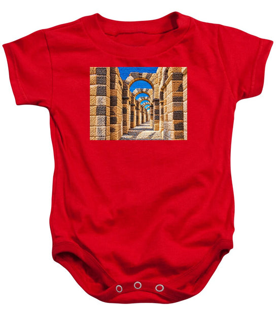 Ancient Stone Archway Perspective - Baby One-Piece