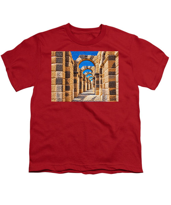 Ancient Stone Archway Perspective - Youth T-Shirt