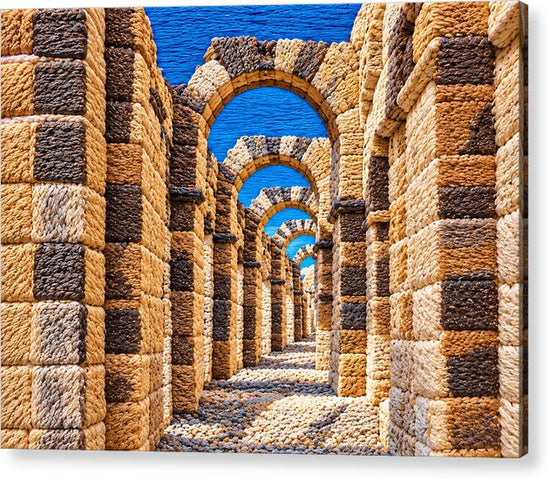 Ancient Stone Archway Perspective - Acrylic Print