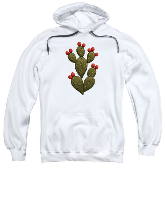 Cactus Embroidered with Red Fruits - Sweatshirt