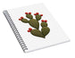 Cactus Embroidered with Red Fruits - Spiral Notebook