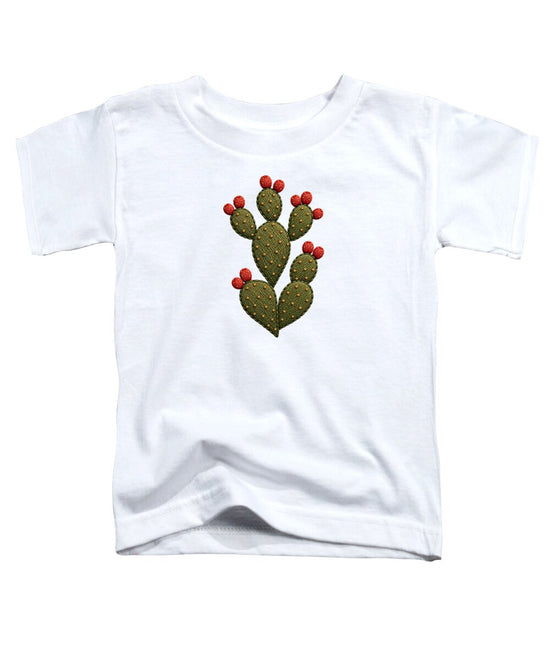 Cactus Embroidered with Red Fruits - Toddler T-Shirt