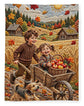 Children Playing in Autumnal Countryside - Blanket