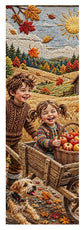 Children Playing in Autumnal Countryside - Yoga Mat