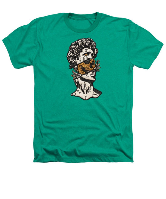 David Sculpture with Skull Overlay - Heathers T-Shirt
