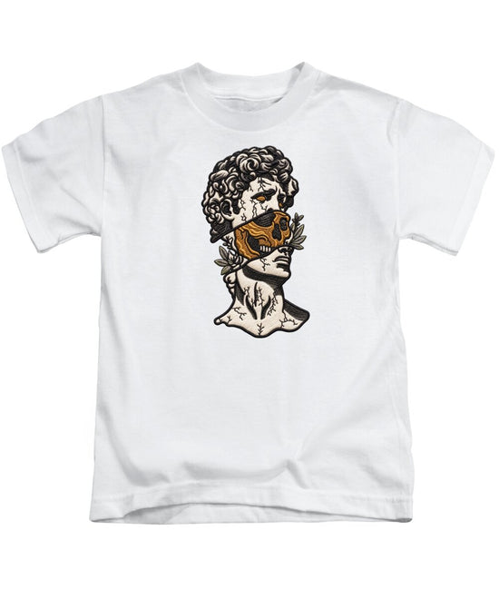 David Sculpture with Skull Overlay - Kids T-Shirt