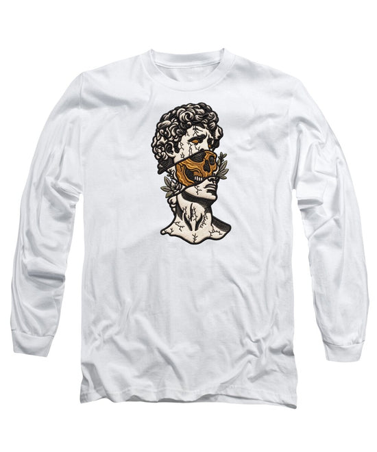 David Sculpture with Skull Overlay - Long Sleeve T-Shirt