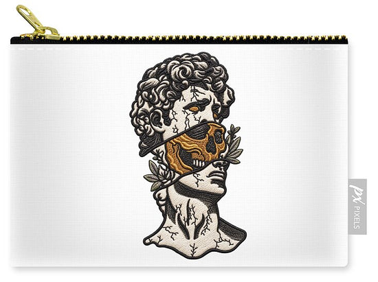 David Sculpture with Skull Overlay - Zip Pouch