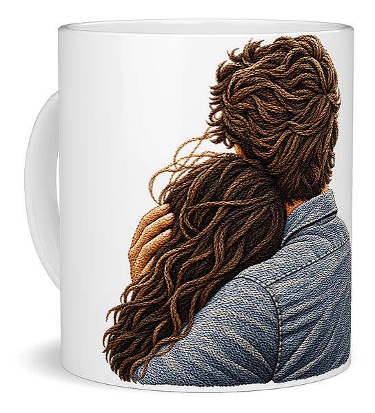 Embracing Couple from Behind - Mug