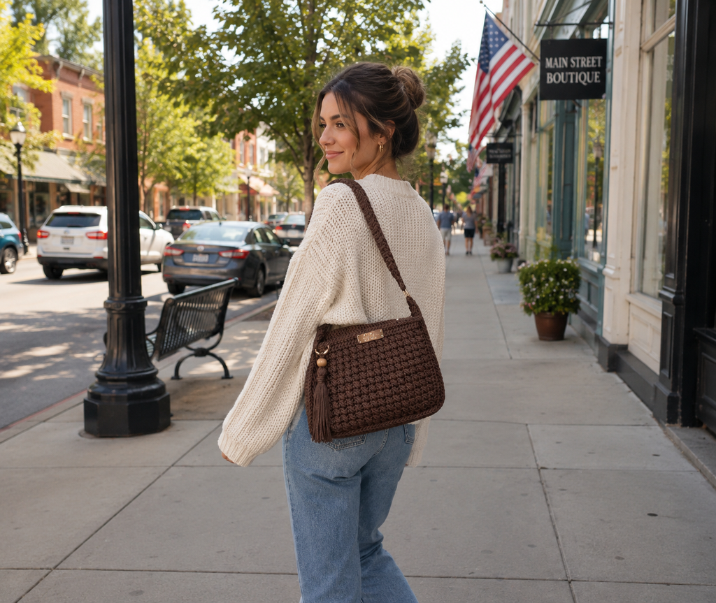 Handmade Crochet Bag – Signature Tassel Design