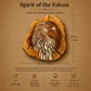 Handmade Falcon Resin & Olive Wood Wall Art / Spirit of the Falcon