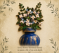 Handmade 3D Relief Paste Sculpture | Textured Floral Wall Art/Spring Window