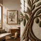 Olive Roots Handmade Embroidery Wall Art