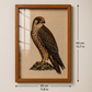 Majestic Falcon Handmade Embroidery Wall Art