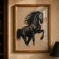 Handmade Black Arabian Horse Embroidery Wall Art