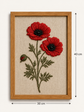 Red Poppy Handmade Embroidery – Floral Wall Art