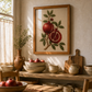 Pomegranate Harvest Handmade Embroidery Wall Art