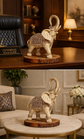 Handmade Raging Spirit Elephant Sculpture – Luxury Abstract Elephant Statue for Home & Office Decor