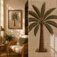Palm Tree Handmade Embroidery Wall Art