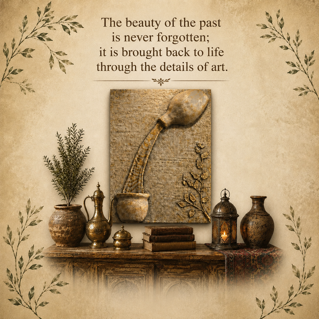 Handmade 3D Relief Paste Wall Art/ Flow of Letters