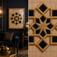 Golden Eight-Point Star Handmade Wall Art