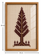 Golden Cypress Tree Handmade Embroidery Wall Art