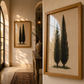 Cypress Trees Handmade Embroidery Wall Art
