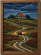 Country Road Home – Handmade Embroidered Wall Art
