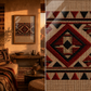 Handmade Tribal Geometric Embroidery Wall Art