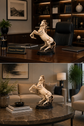 Handmade Wild Crest Horse Sculpture | Abstract Stone Horse Statue
