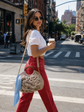 Ocean Breeze Handmade Crochet Bag | Wooden Handle Boho Shoulder Purse