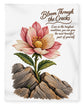 Flower Blooms Amid Rock - Blanket