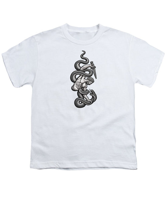 Intricate Snake and Dagger Artwork - Youth T-Shirt