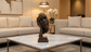 Abstract Human Face Sculpture - Silence is Golden Statue Modern Stone Art Decor
