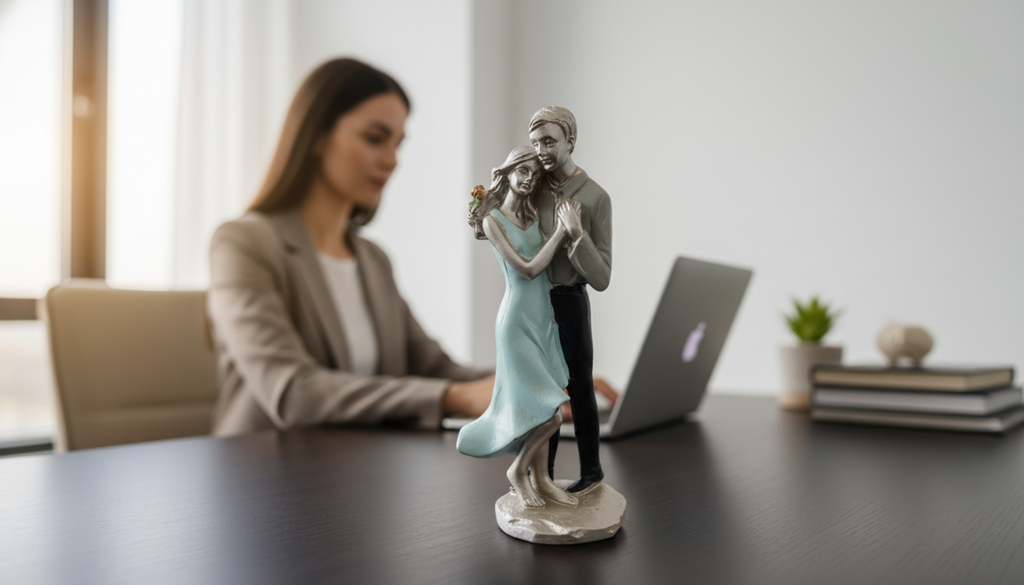 Romantic Couple Figurine Sculpture Modern Love Statue Home Decor Gift Ornament