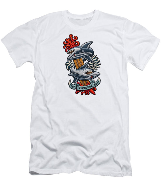 Sharks with Sword and Waves - T-Shirt