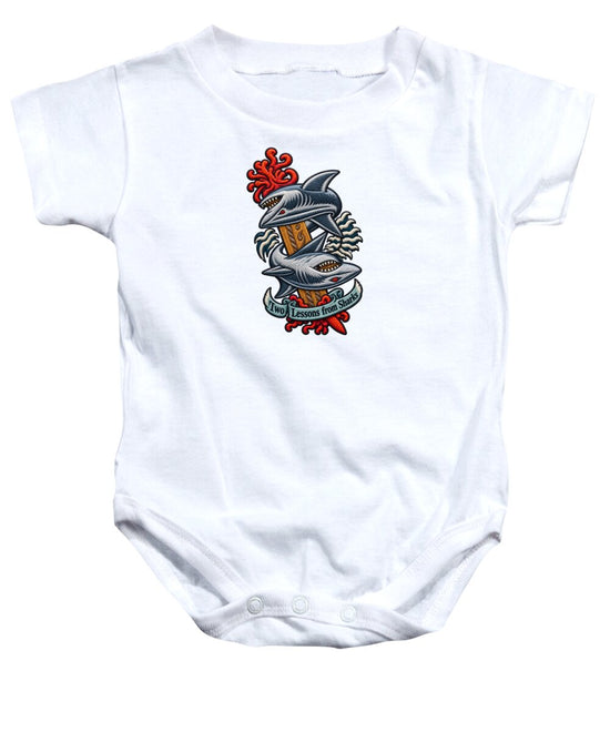 Sharks with Sword and Waves - Baby One-Piece