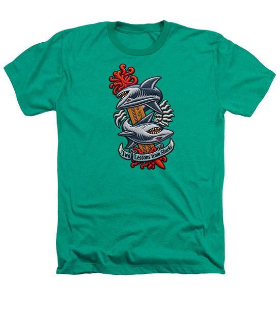 Sharks with Sword and Waves - Heathers T-Shirt