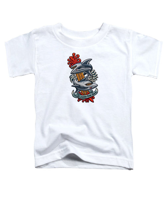 Sharks with Sword and Waves - Toddler T-Shirt
