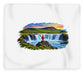 Traveler at Majestic Waterfall - Blanket
