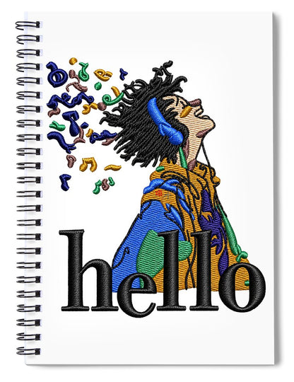 Vibrant Musical Expression - Spiral Notebook