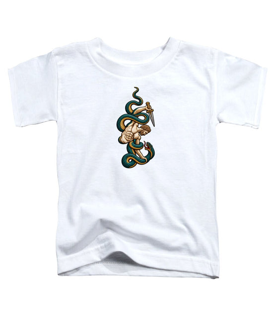 Warrior Entwined with Serpents - Toddler T-Shirt